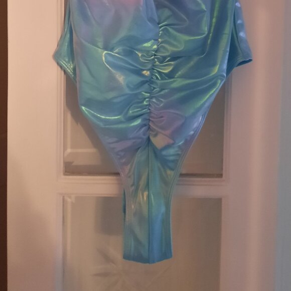 Bozzolo Summer Fever Shimmer Ruched 1 Piece Swimsuit - Blue - Picture 5 of 11